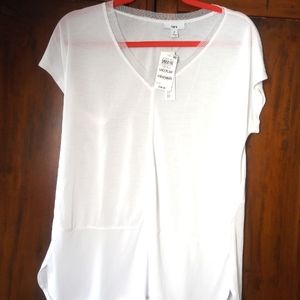 Bar III Medium Bright White Blouse/Top